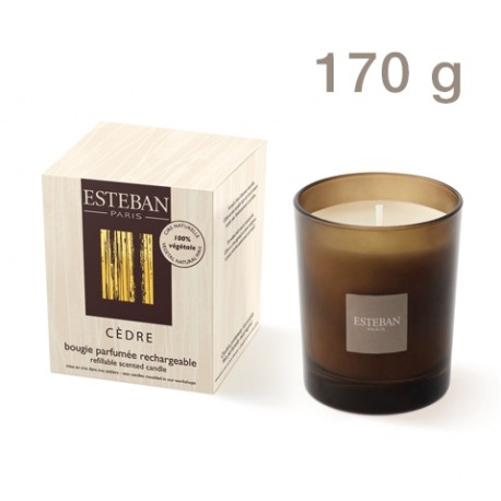 Bougie Parfumée Rechargeable Edition Moka ESTEBAN - Cèdre