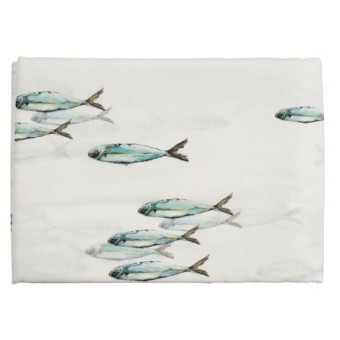 Nappe RIVIERE Vert Eau 320 X 160CM - COTE TABLE
