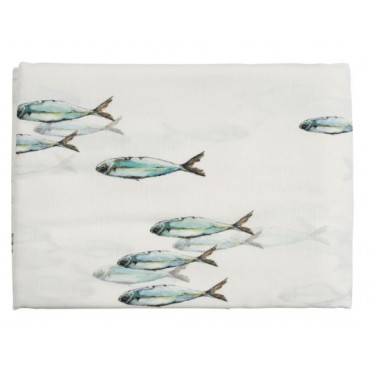 Nappe RIVIERE Vert Eau 320 X 160CM - COTE TABLE