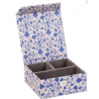 BOITE A BIJOUX ETERRA Bleue 10 X 10 X H5CM - SEMA