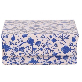 BOITE A BIJOUX ETERRA Bleue 10 X 10 X H5CM - SEMA