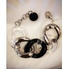 Bracelet ABBY Maillons Ivoires et Argentés - FRANCINE BRAMLI PARIS Bijoux