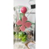 Clips PAILLETTE Fleur Rose - FRANCINE BRAMLI PARIS Bijoux