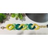 Bracelet ALESSIA Maillons Jaune/vert/transp - FRANCINE BRAMLI PARIS Bijoux