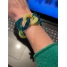 Bracelet ALESSIA Maillons Jaune/vert/transp - FRANCINE BRAMLI PARIS Bijoux