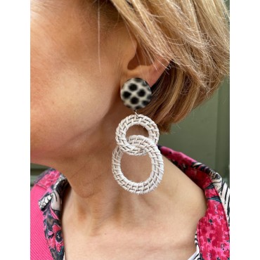 SOLARA Raphia Blanc - Francine BRAMLI Paris Bijoux