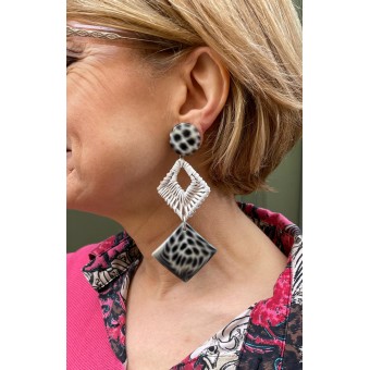AMY  Raphia Blanc et effet coquillage - Francine BRAMLI Paris Bijoux