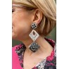 AMY  Raphia Blanc et effet coquillage - Francine BRAMLI Paris Bijoux