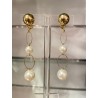 BELEN 2 Perles Nacrées sur chaine- Francine BRAMLI Paris Bijoux