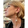 BELEN 2 Perles Nacrées sur chaine- Francine BRAMLI Paris Bijoux