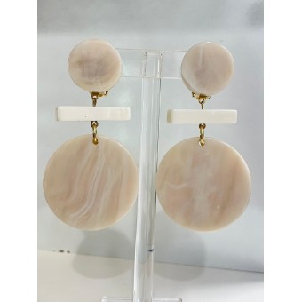 BERTINE Ivoire marbrée - Francine BRAMLI Paris Bijoux