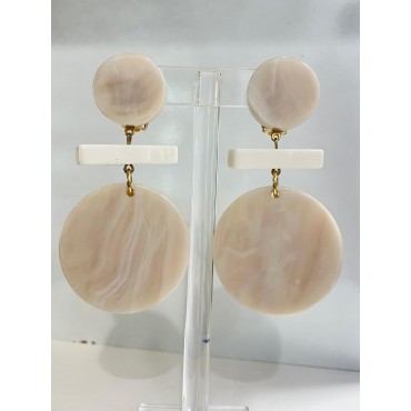 BERTINE Ivoire marbrée - Francine BRAMLI Paris Bijoux