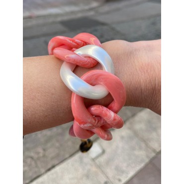 ALESSIA Maillons Corail & Nacre - FRANCINE BRAMLI PARIS Bijoux