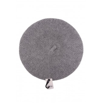 BÉRET Gris Angora Laine