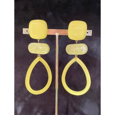 GOUTTE Longue jaune pastel - FRANCINE BRAMLI Paris