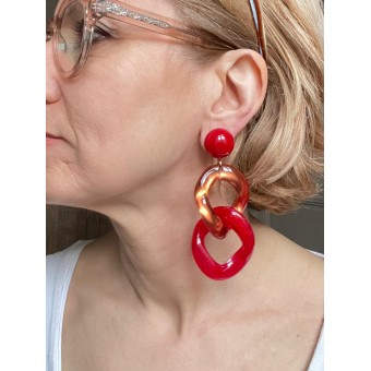 KARINE Rouge/Orange gelé - Francine BRAMLI Paris