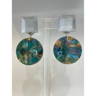 CARLA Moirée verte - Francine BRAMLI Paris Bijoux