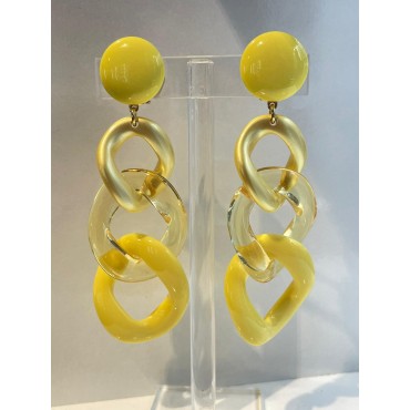 KEREN Maillons jaune nacré & trspt - Francine BRAMLI Paris