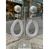 CASEY Raphia blanc & argent - Francine BRAMLI Paris