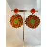 PLAGE Raphia Orange & vert - Francine BRAMLI Paris