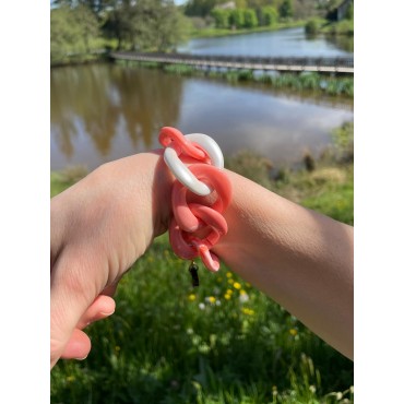 ALESSIA Maillons Corail & Nacre - FRANCINE BRAMLI PARIS Bijoux