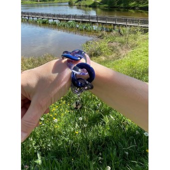 Bracelet ALESSIA Maillons Violet, Mauve - FRANCINE BRAMLI PARIS