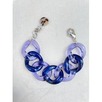 Bracelet ALESSIA Maillons Violet, Mauve - FRANCINE BRAMLI PARIS
