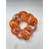Bracelet TONY Maillons orange & pailleté - FRANCINE BRAMLI PARIS