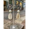 ALIENOR3 naturel, perle nacrée - Francine BRAMLI Paris boucles d'oreilles
