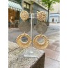 PLAYA Raphia naturel - Francine BRAMLI Paris boucles d'oreilles