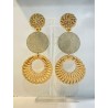 PLAYA Raphia naturel - Francine BRAMLI Paris boucles d'oreilles
