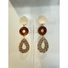 PLAYA Raphia naturel Goutte - Francine BRAMLI Paris boucles d'oreilles