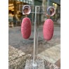 MALDIVES Rose moiré - Francine BRAMLI Paris boucles d'oreilles
