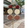 PLAYA Ramboutan Ivoire & Marron - Francine BRAMLI Paris boucles d'oreilles