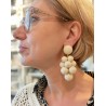 GRAPPE Ivoire - Francine BRAMLI Paris boucles d'oreilles