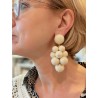 GRAPPE Ivoire - Francine BRAMLI Paris boucles d'oreilles