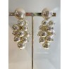 GRAPPE Nacrée - Francine BRAMLI Paris boucles d'oreilles