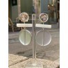 BERTINE Gris blanc - Francine BRAMLI Paris Boucles d'oreilles
