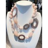 Sautoir ALMAN Rose poudré - FRANCINE BRAMLI PARIS collier