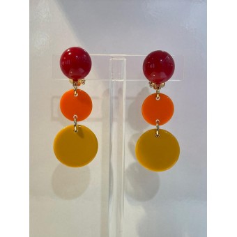ROMA Rouge orange jaune - Francine BRAMLI Paris