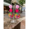 PLAGE Rose, Fuchsia, vert - Francine BRAMLI Paris