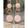 CLARISSE acétate Rose & paillettes - Francine BRAMLI Paris