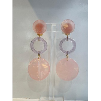 CLARISSE acétate Rose & paillettes - Francine BRAMLI Paris