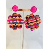 TREFLE Multico Cabochon rose - Francine BRAMLI Paris