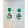 CARACAS Vert & blanc PM - Francine BRAMLI Paris