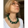 KARL Mailles ovales, Vert - Francine BRAMLI PARIS collier