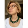 KARL Mailles ovales, Vert - Francine BRAMLI PARIS collier