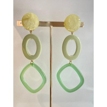 ZINA Jaune & vert pâle - Francine BRAMLI Paris