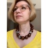 Collier KOFFI perles de bois & Résine - FRANCINE BRAMLI Paris