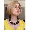 Collier KOFFI perles de bois & Résine - FRANCINE BRAMLI Paris